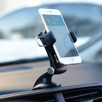 Justerbar mobiltelefonholder for bil med sugekopp