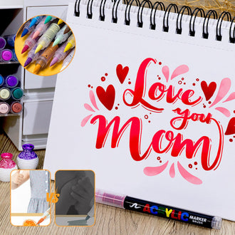 Rettflytende akrylmarkør