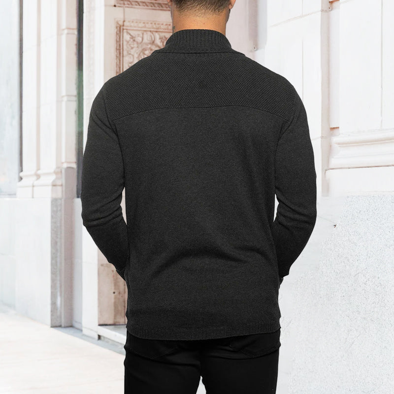 Slanke cardigans med lommer for menn