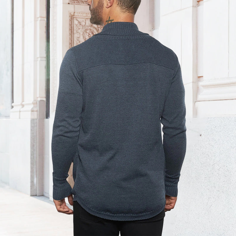 Slanke cardigans med lommer for menn