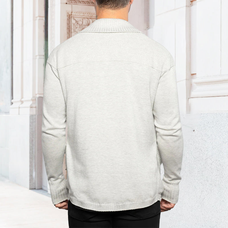 Slanke cardigans med lommer for menn