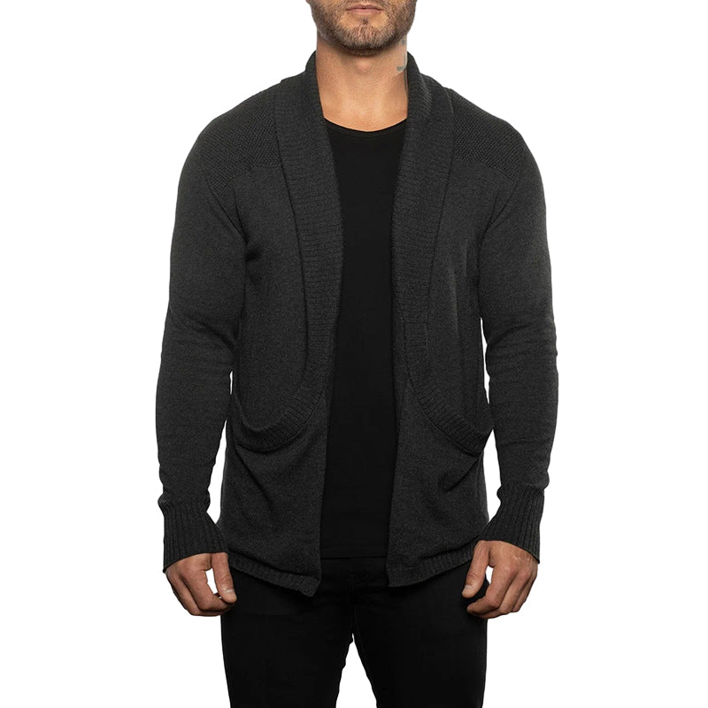 Slanke cardigans med lommer for menn