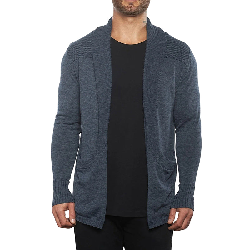 Slanke cardigans med lommer for menn