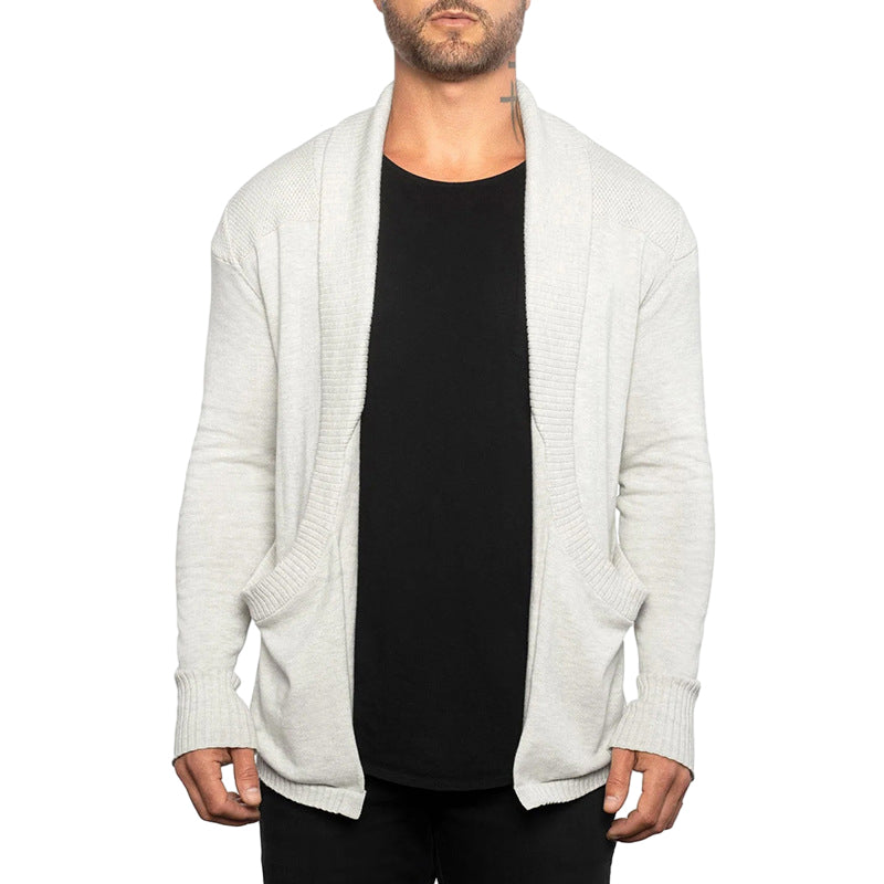 Slanke cardigans med lommer for menn