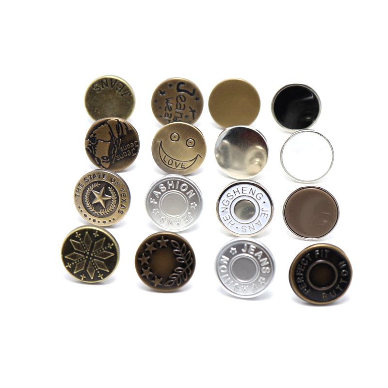 Avtakbare Metall-Knapper（1 boks med 16 stk）