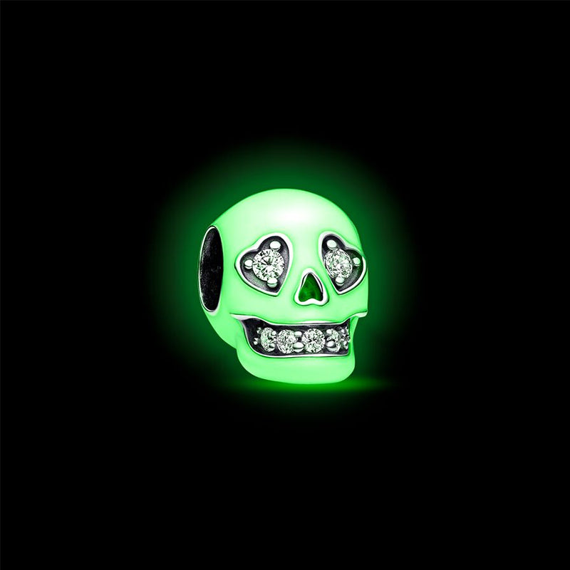 Glimrende Glitrende Skull Charm