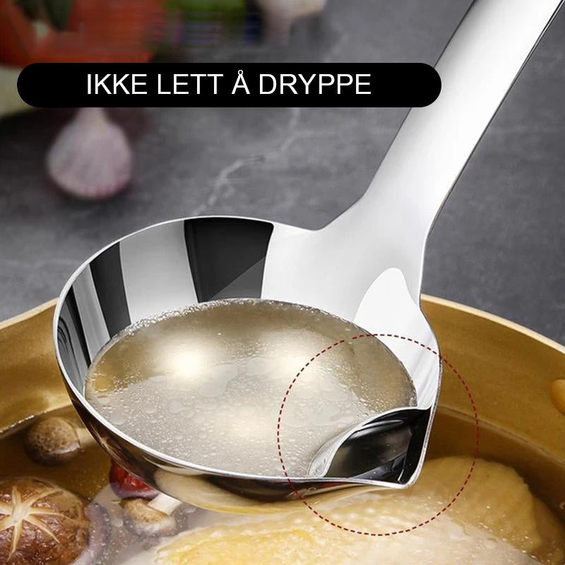 Skje med oljefilter design