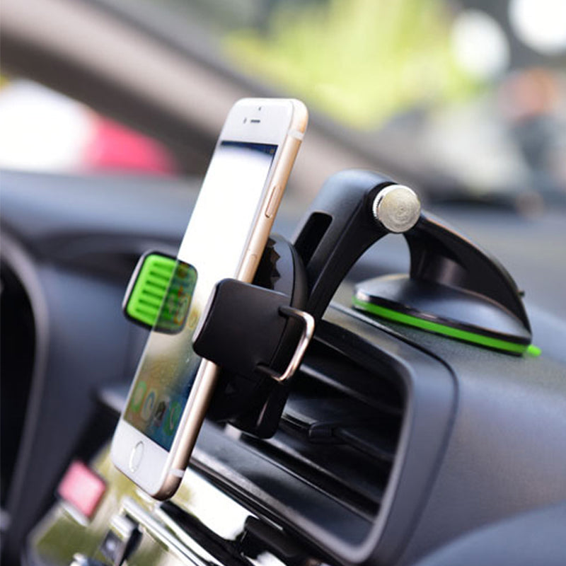 Justerbar mobiltelefonholder for bil med sugekopp