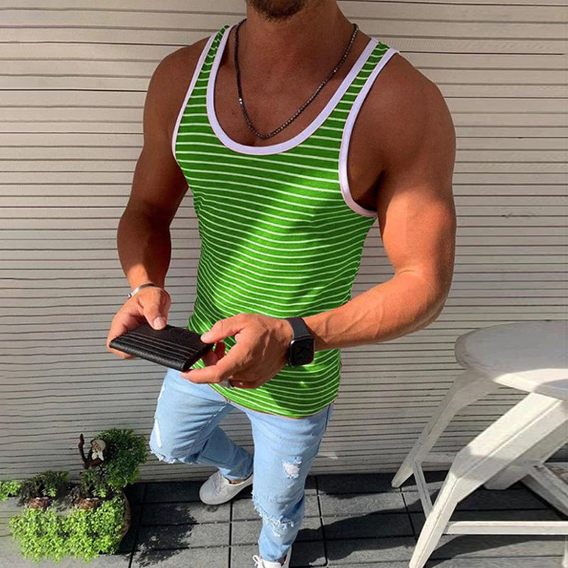 Stripete uformelt vest for menn