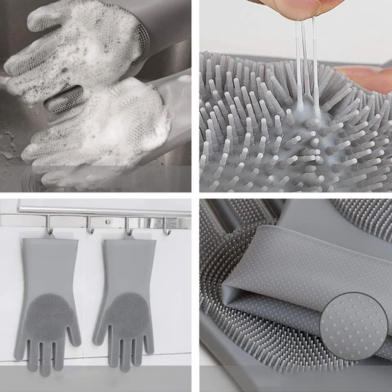 Magic Silicone Washing Gloves