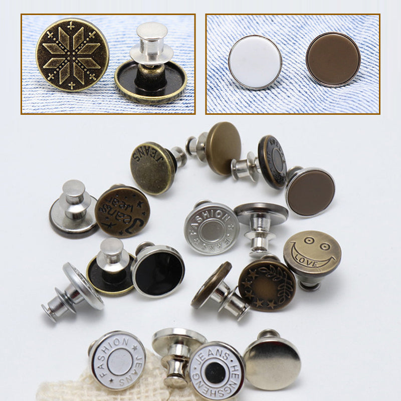 Avtakbare Metall-Knapper（1 boks med 16 stk）