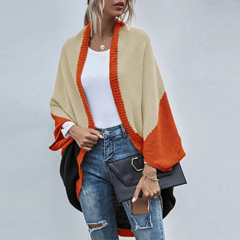 Colorblock knitted cardigan