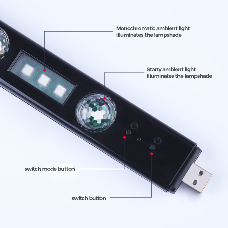 USB oppladbare fargerike LED-dekorative lys