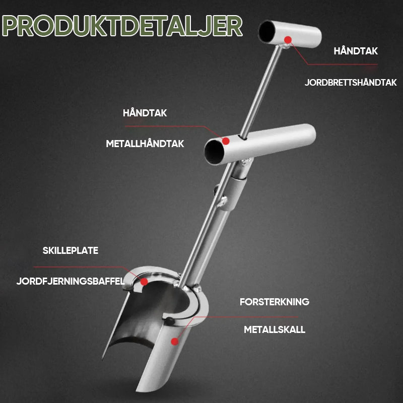Multifunksjonell hullstansemaskin for planting og transplantering