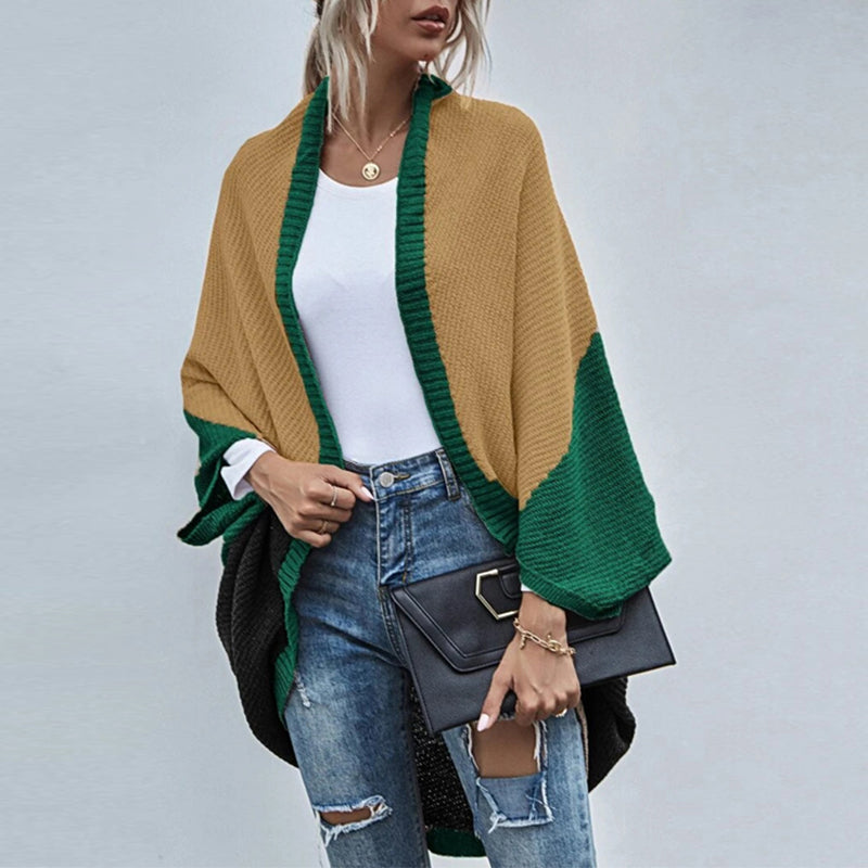 Colorblock knitted cardigan
