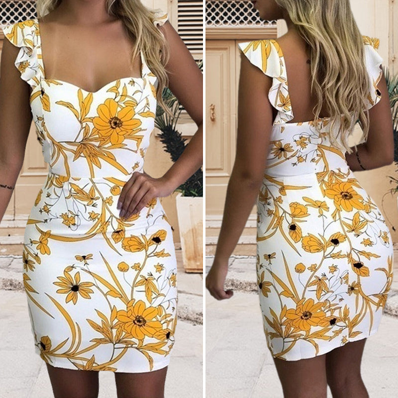 Printed Backpack Hip Dress