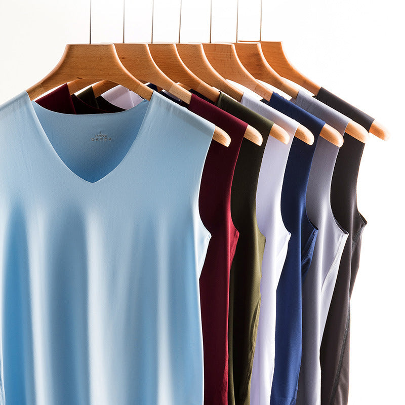 Ice silk seamless men's vest