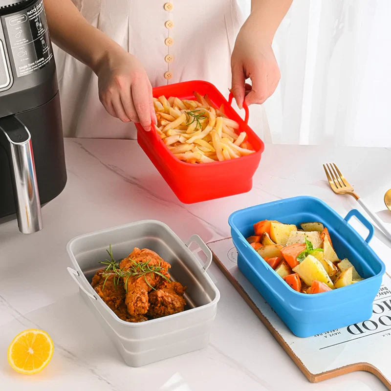 Sammenleggbar Air Fryer bakebrett i silikon