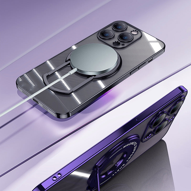 Magnetisk Holder Plating Telefonveske for iPhone