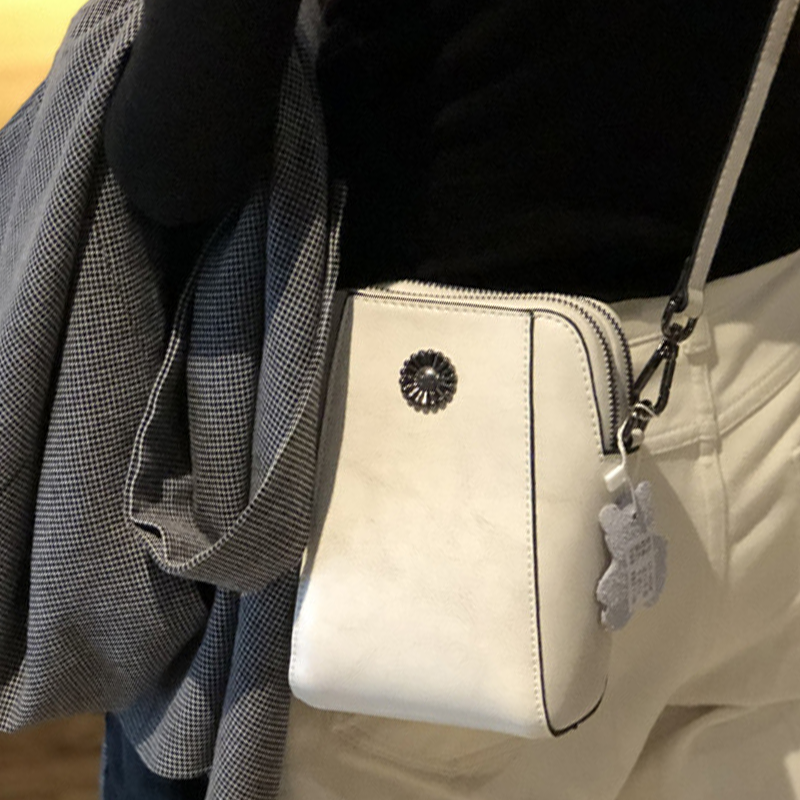 Oil Waxed Leather Small Bag
