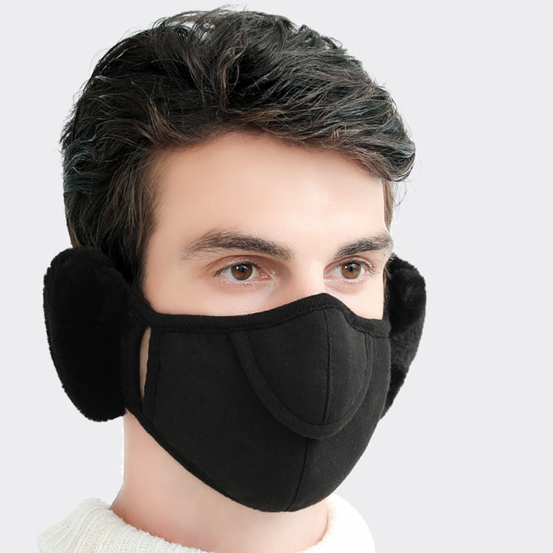 Vintervarmende maske med ørevarmere