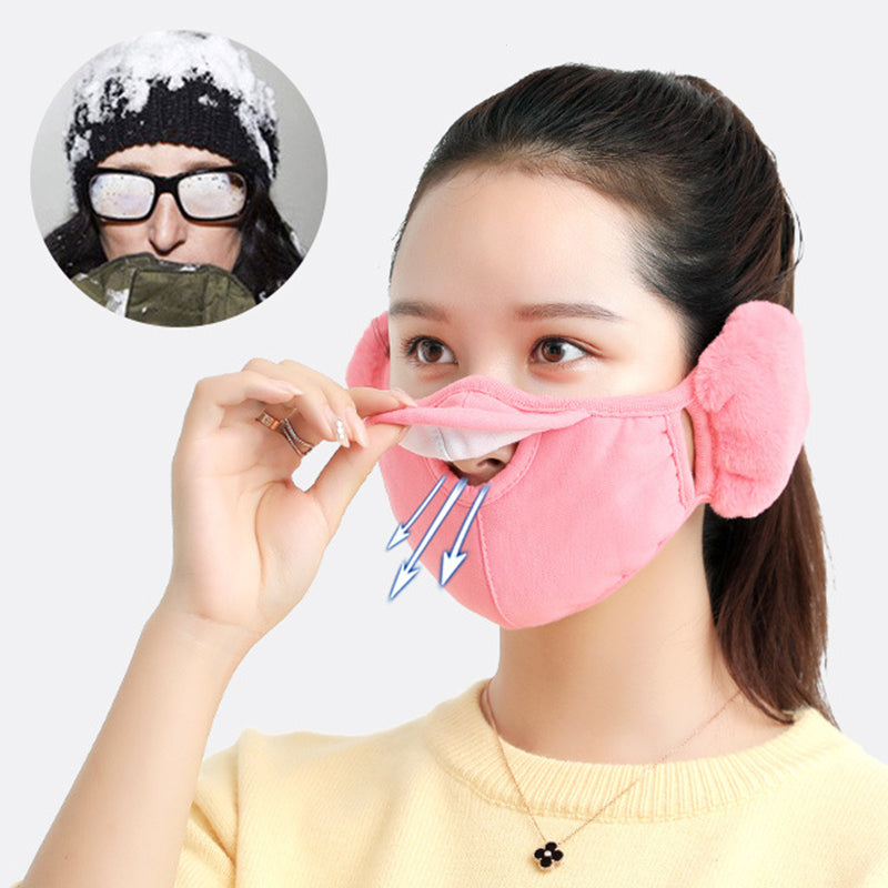 Vintervarmende maske med ørevarmere