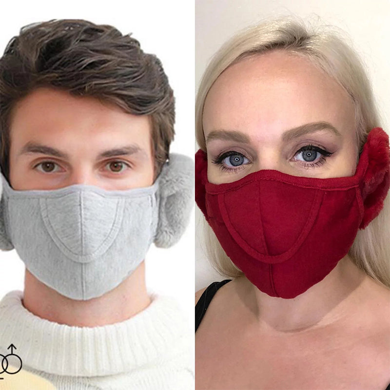 Vintervarmende maske med ørevarmere
