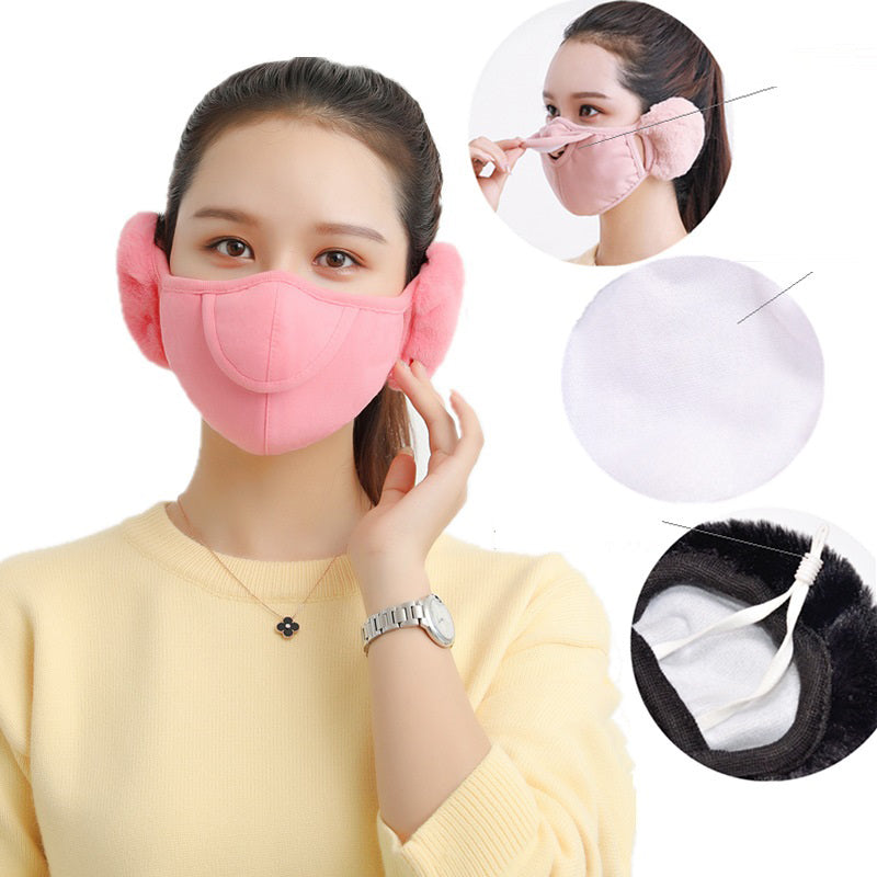 Vintervarmende maske med ørevarmere