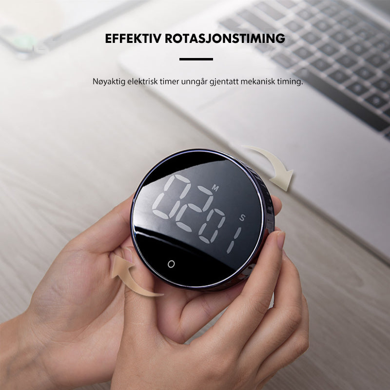 Multifunksjonell magnetisk digital timer