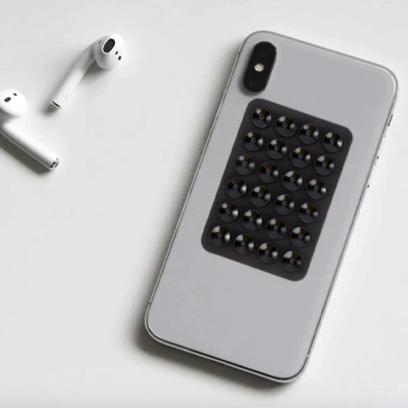 Silikon Mobilholder med Sugekopper og Selvklebende Bakside
