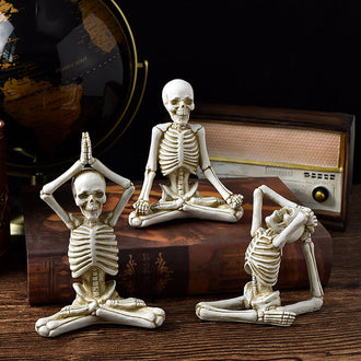 Unik Yoga Skull Statue
