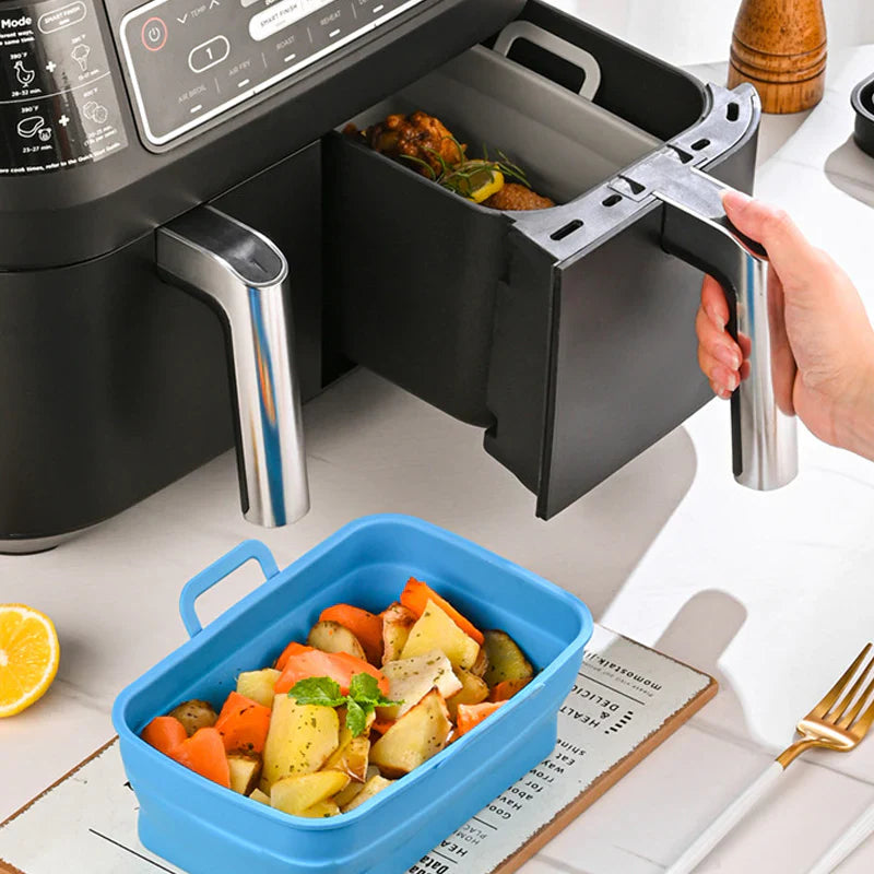 Sammenleggbar Air Fryer bakebrett i silikon