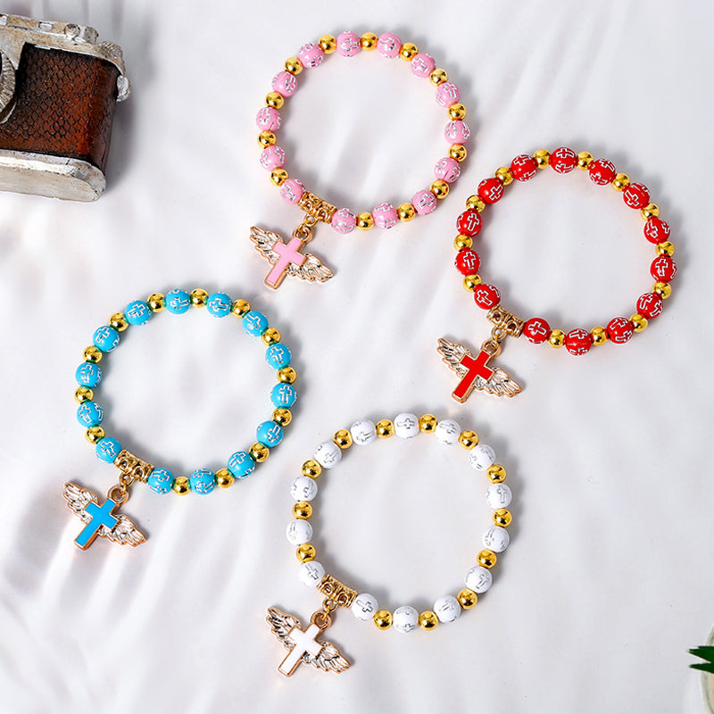 Angel Wing Cross armbånd