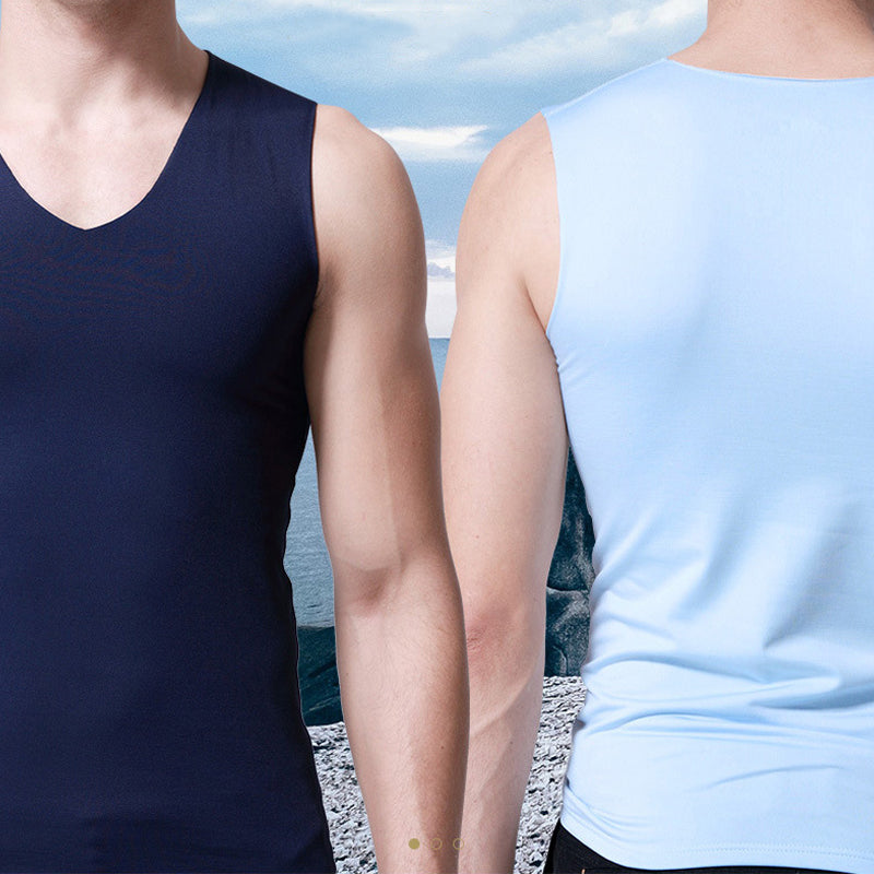 Ice silk seamless men's vest