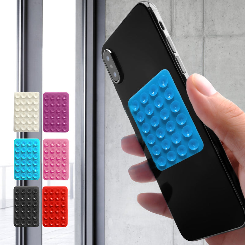 Silikon Mobilholder med Sugekopper og Selvklebende Bakside