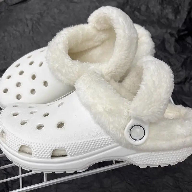 Crocs med fleecefôr sokker