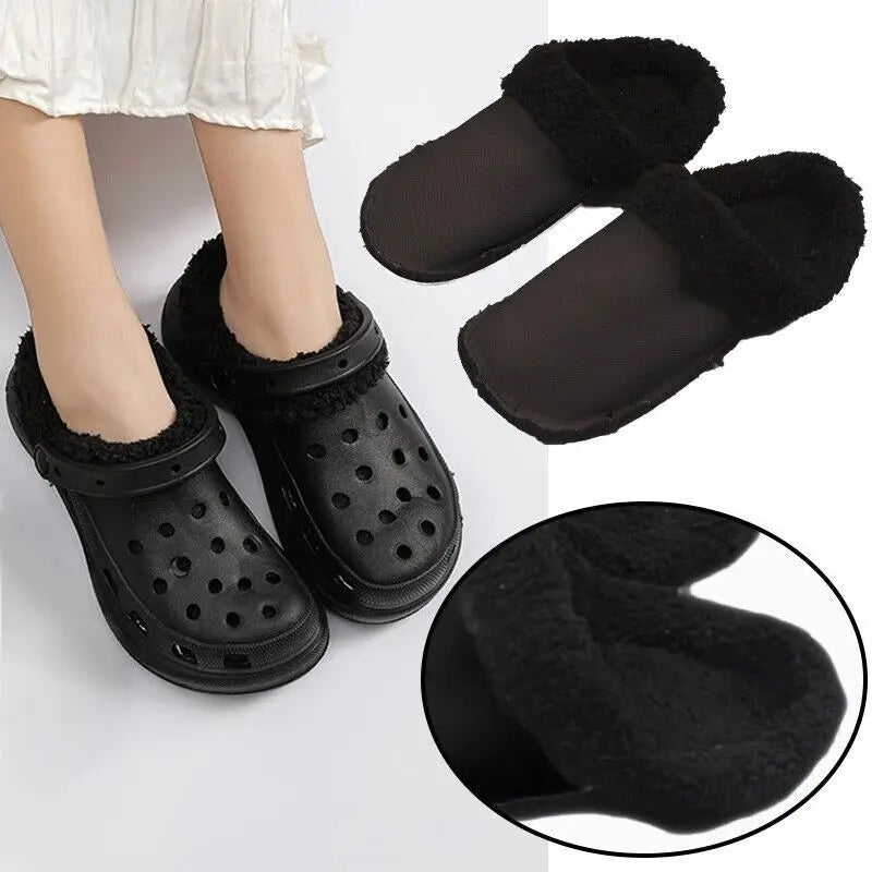 Crocs med fleecefôr sokker