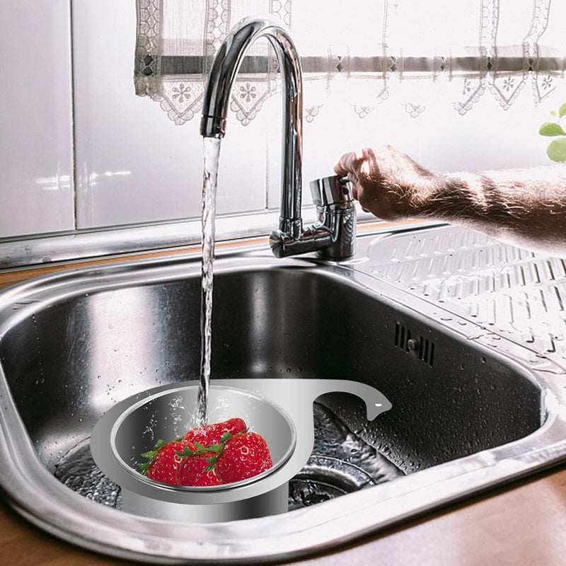 Rustfritt Stål Swan Sink Strainer Basket