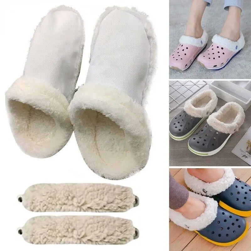 Crocs med fleecefôr sokker