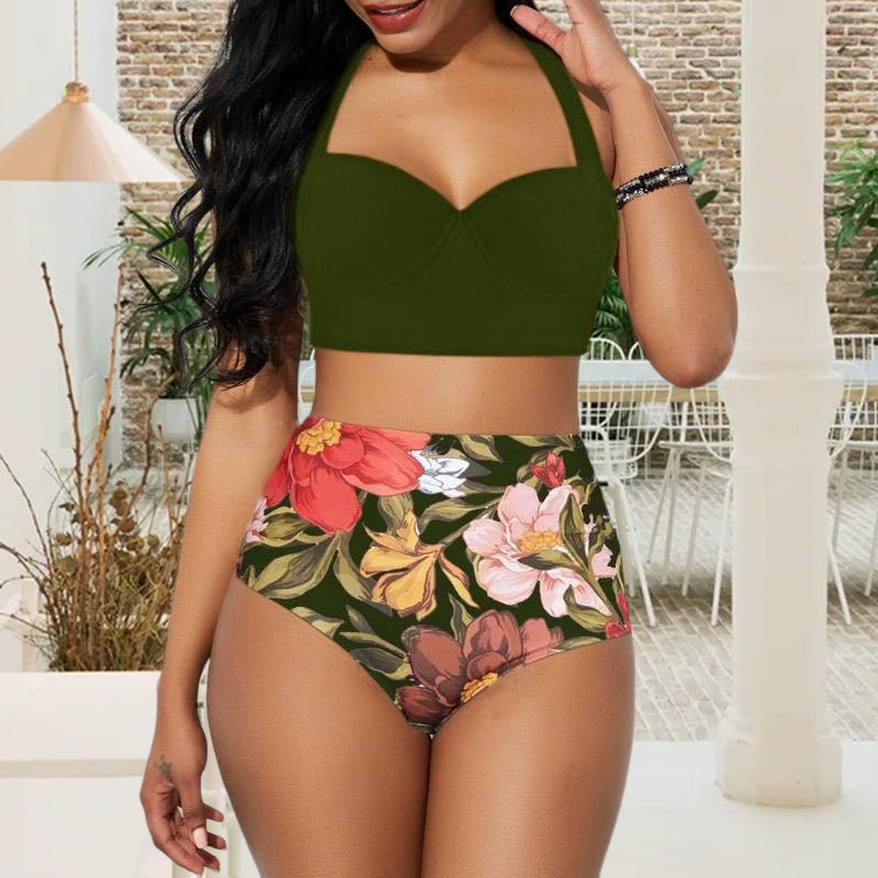 Bikinisett med blomstertrykk