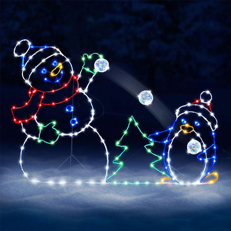 Leken animert snøballlys