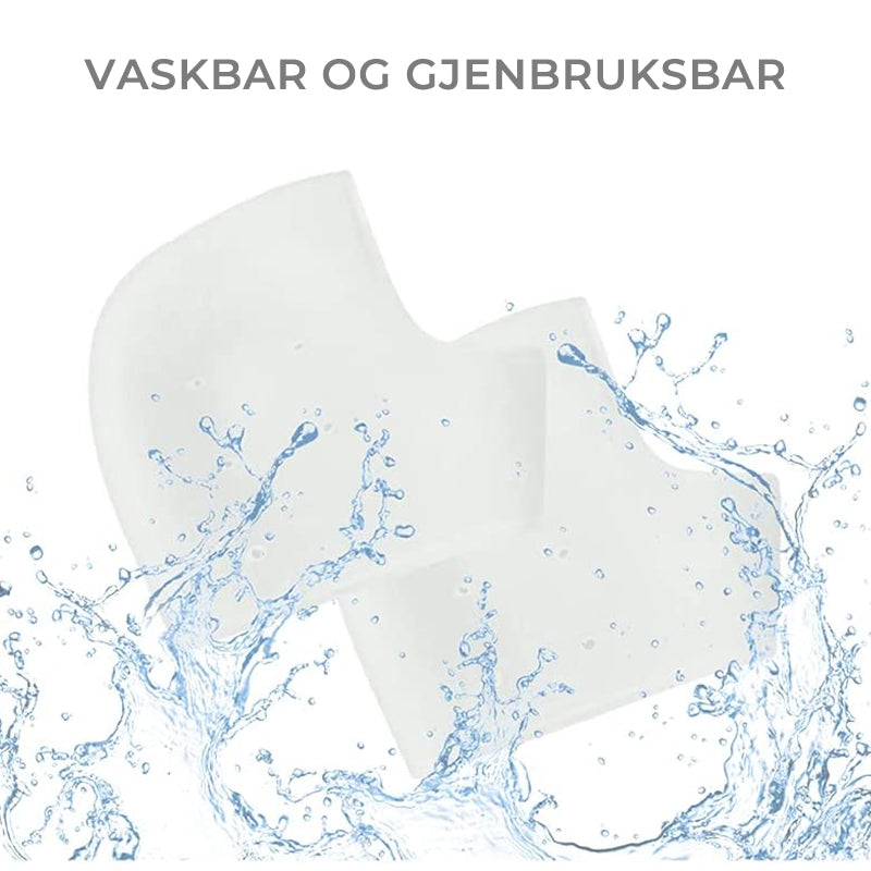 Silikon fotreparasjon hæl-hylse, hvit
