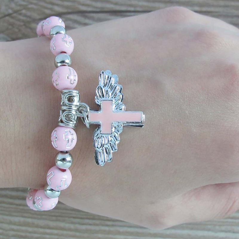 Angel Wing Cross armbånd