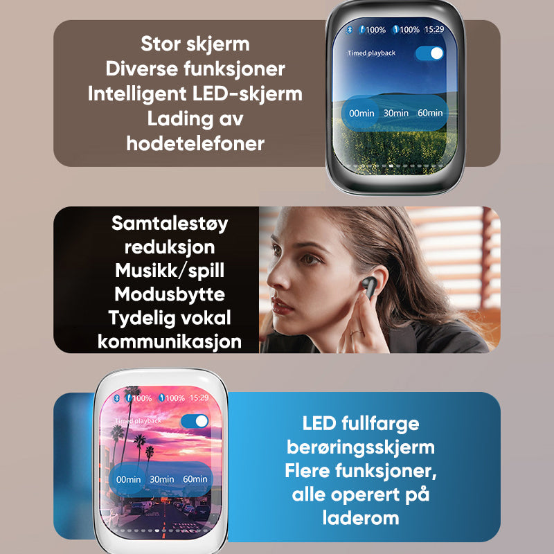 Bluetooth berøringsskjerm hodetelefoner