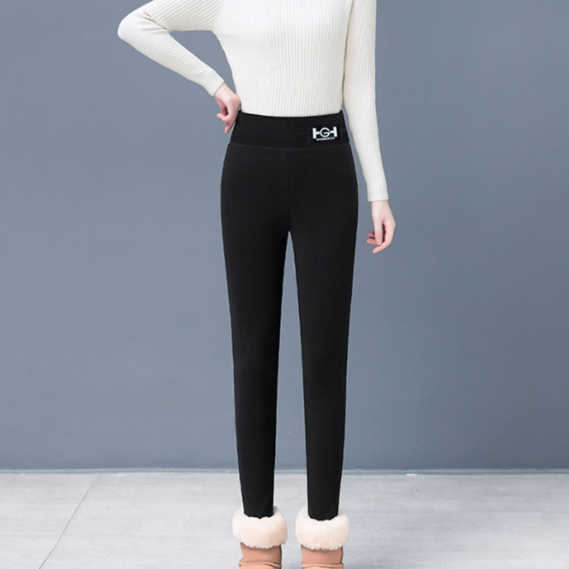 Kvinners varme fleece-fôrede leggings
