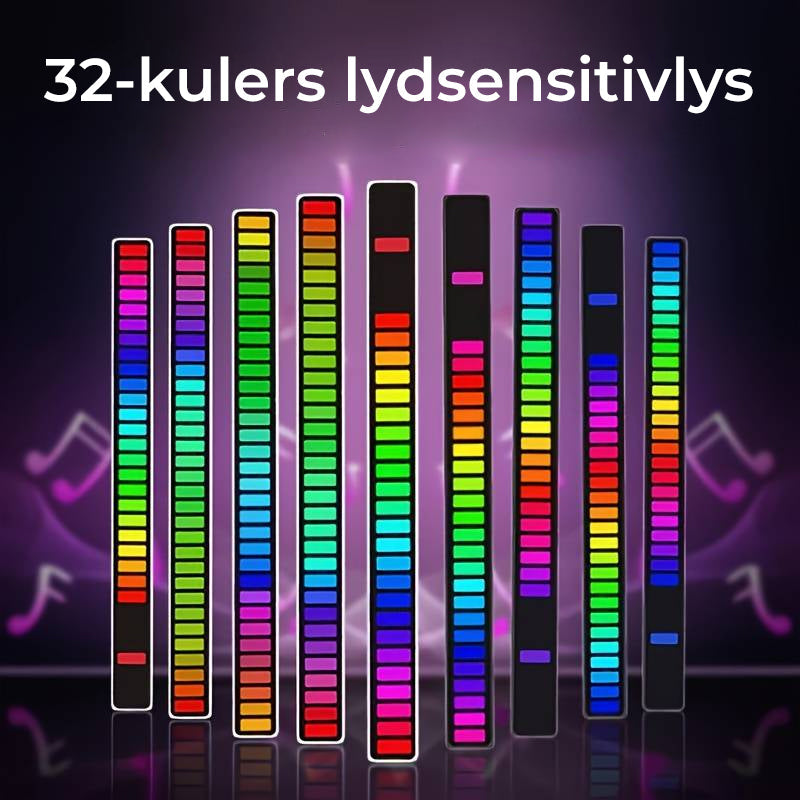 Trådløs lydaktivert RGB-lyslinje