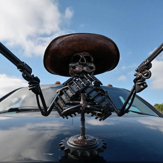 Cowboy Skull Gunslinger Hette Ornament