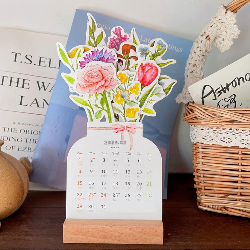 Bloomy Flowers skrivebordskalender