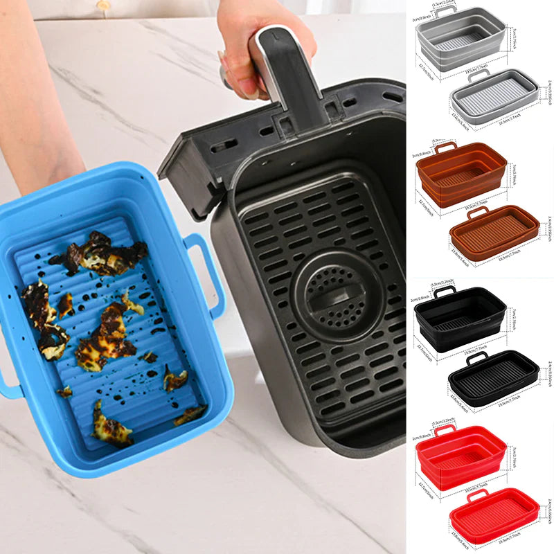 Sammenleggbar Air Fryer bakebrett i silikon
