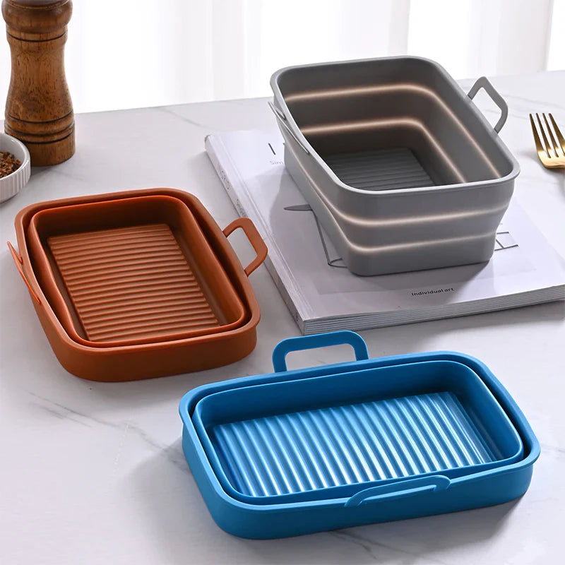 Sammenleggbar Air Fryer bakebrett i silikon